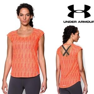 Under Armour Fly-By Print Mesh Muscle Shirt